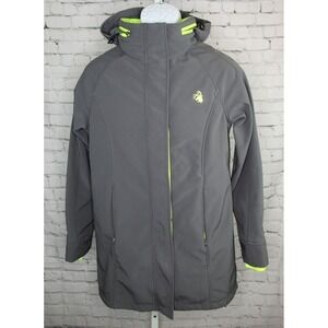 Legendary Whitetails Men's Jacket Size M Gray Fleece Lined Coat W/ Hood Warm EUC